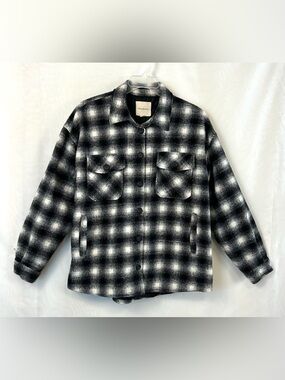 Women’s Thread & Supply Plaid Button Down Shirt Jacket / Pockets / Large
